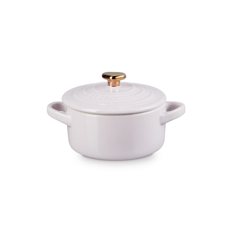 Le Creuset ® 8-oz Shallot Mini Heart Cocotte with Gold Heart Knob - image 1 of 5