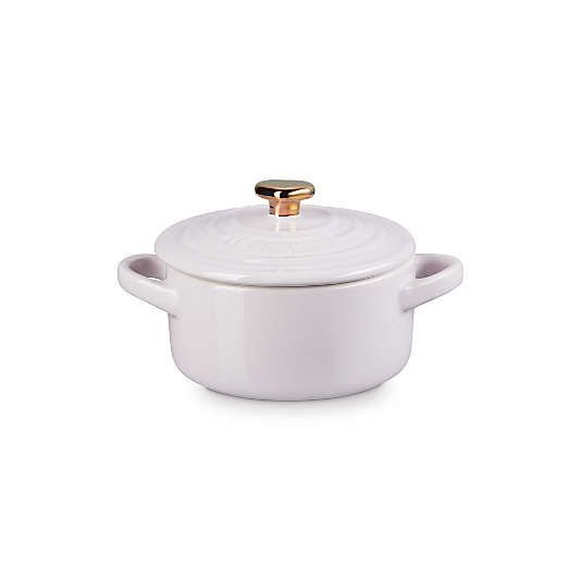 Le Creuset ® 8-Oz. Shallot Mini Heart Cocotte with Gold Heart Knob