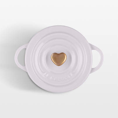 Le Creuset ® 8-oz Shallot Mini Heart Cocotte with Gold Heart Knob