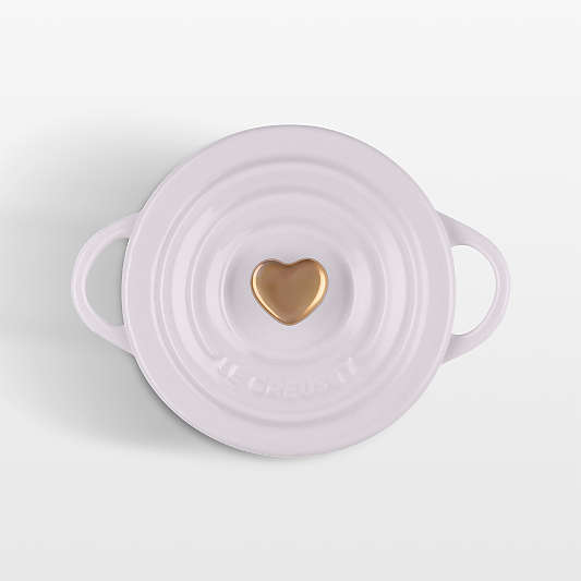 Le Creuset ® 8-oz Shallot Mini Heart Cocotte with Gold Heart Knob