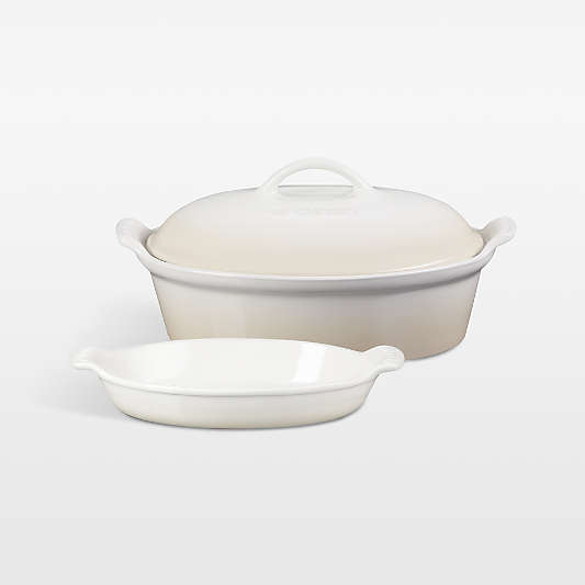 Le Creuset ® Meringue 3-Piece Heritage Oval Casserole & Baking Dish Set