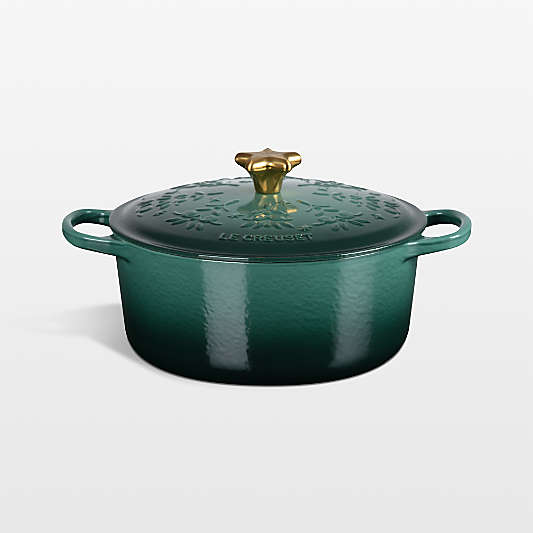 Le Creuset ® Signature Noel Artichaut 4.5-Qt. Round Dutch Oven with Embossed Tree and Star Knob