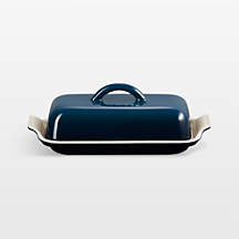 Le Creuset Heritage Nuit Ceramic Butter Dish + Reviews | Crate & Barrel