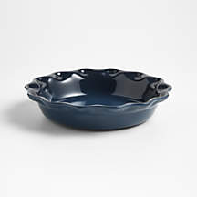 Le Creuset Heritage 9" Nuit Ceramic Pie Dish + Reviews | Crate & Barrel