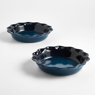 View Le Creuset ® Heritage 9" Nuit Pie Dishes, Set of 2 details