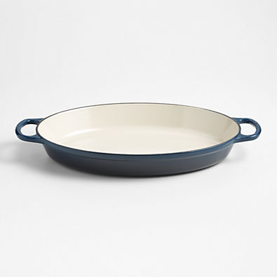 View Le Creuset ® Signature 3-Qt. Nuit Enameled Cast Iron Oval Baker details