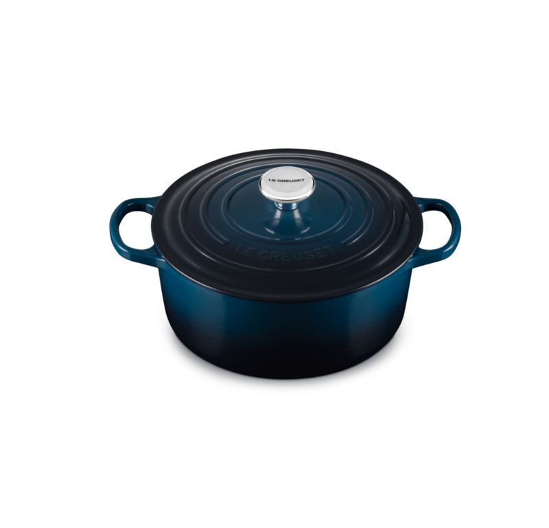 Le Creuset ® Signature 5.3L/5.5-Qt. Nuit Enameled Cast Iron Round Dutch Oven - image 10 of 12