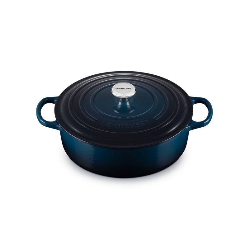 Le Creuset ® Signature 6.4L/6.75-Qt Nuit Enameled Cast Iron Round Wide Oven - image 11 of 12