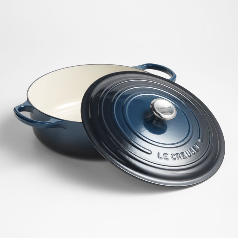 Le Creuset ® Signature 6.4L/6.75-Qt Nuit Enameled Cast Iron Round Wide Oven - image 7 of 12