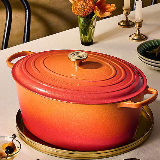 Le Creuset ® Signature 15.5-Qt. Flamme Doree Round Dutch Oven with Crucible Knob