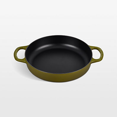 View Le Creuset ® Signature 11" Olive Enameled Cast Iron Everyday Pan details