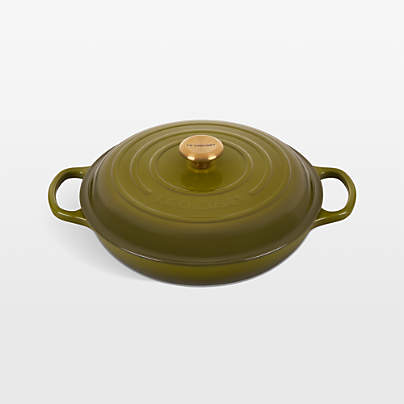 Le Creuset ® Signature 3.5-Qt. Olive Enameled Cast Iron Braiser