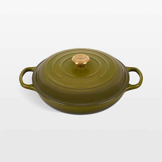 Le Creuset ® Signature 3.5-Qt. Olive Enameled Cast Iron Braiser