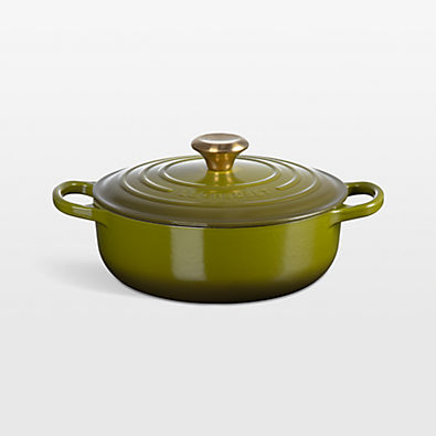 View Le Creuset ® Signature 3.5-Qt. Olive Enameled Cast Iron Round Sauteuse details