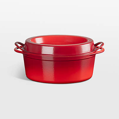 Le Creuset ® 7.25-Qt. Cerise Enameled Cast Iron Oval Doufeu Dutch Oven