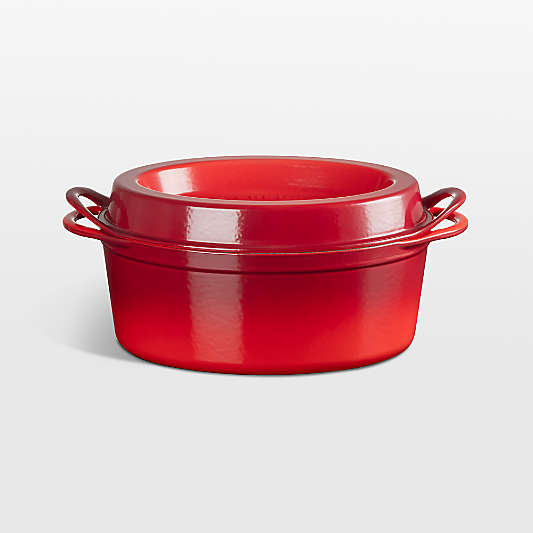 Le Creuset ® 7.25-Qt. Cerise Enameled Cast Iron Oval Doufeu Dutch Oven