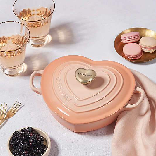 Le Creuset ® 1.25-Qt. Peche Enameled Cast Iron Heart Dish
