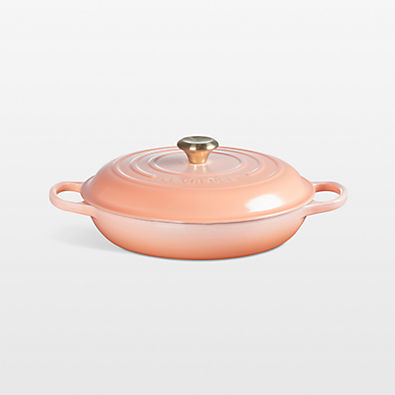 View Le Creuset ® Signature 3.5-Qt. Peche Enameled Cast Iron Braiser details