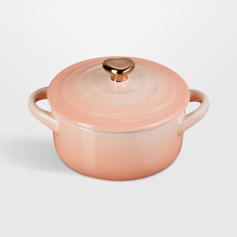 Le Creuset ® 8-oz Peche Mini Cocotte with Gold Heart Knob - image 0 of 2