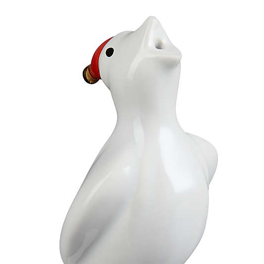 Le Creuset Ceramic Pie Bird with Santa Hat