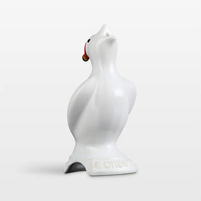 Le Creuset Ceramic Pie Bird with Santa Hat