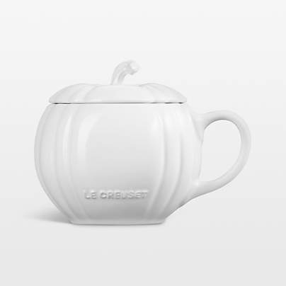 Le Creuset White 14-oz. Stoneware Pumpkin Mug