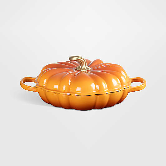 Le Creuset ® 2.75-Qt. Persimmon Enameled Cast Iron Figural Pumpkin Braiser