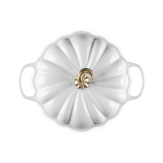 Le Creuset ® 2.75-Qt. White Enameled Cast Iron Figural Pumpkin Braiser