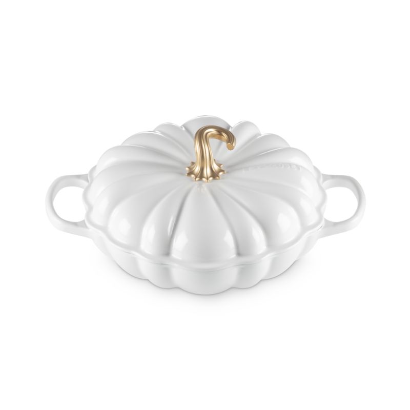 Le Creuset ® White 2.75-Qt. Figural Pumpkin Braiser - image 2 of 5