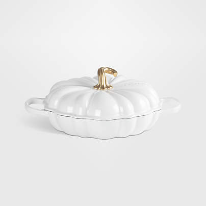 Le Creuset ® 2.75-Qt. White Enameled Cast Iron Figural Pumpkin Braiser