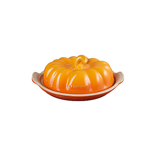 Le Creuset ® Persimmon Figural Pumpkin Stoneware Butter Dish