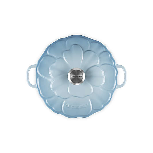 Le Creuset ® 2.25-Qt. Coastal Blue Petal Braiser with Glass Lid
