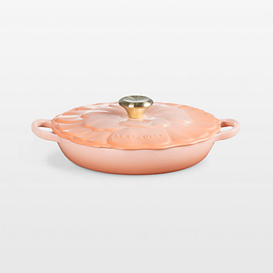 View Le Creuset ® Signature 2.25-Qt. Peche Enameled Cast Iron Petal Brasier details