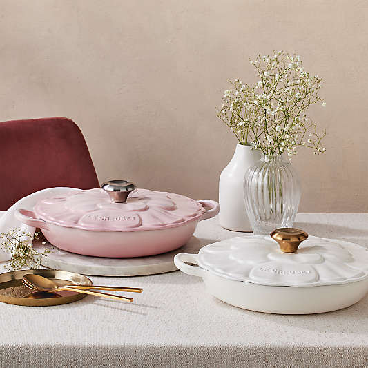 Le Creuset ® Signature 2.25-Qt. White Enameled Cast Iron Petal Brasier