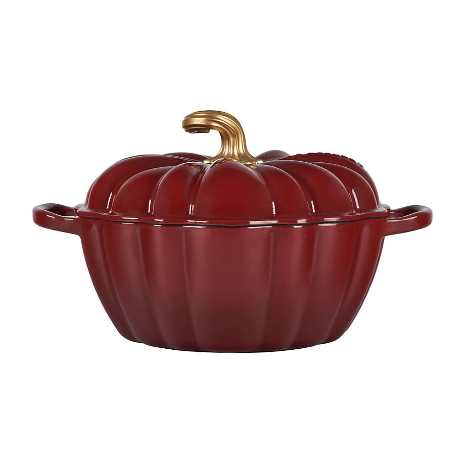 Le Creuset 4 qt. Cast Iron Pumpkin Cocotte Persimmon