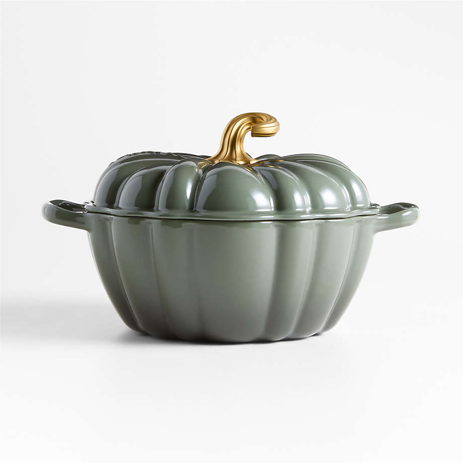 Le Creuset 4Qt. Thyme Pumpkin Cocotte Crate & Barrel
