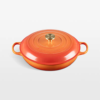 Le Creuset ® Signature 5-Qt. Flamme Doree Braiser with Crucible Knob