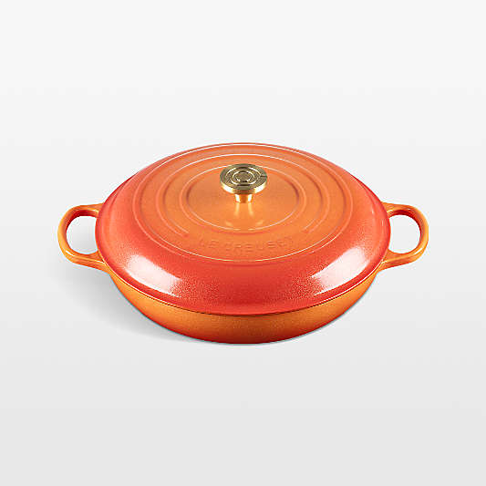 Le Creuset ® Signature 5-Qt. Flamme Doree Braiser with Crucible Knob