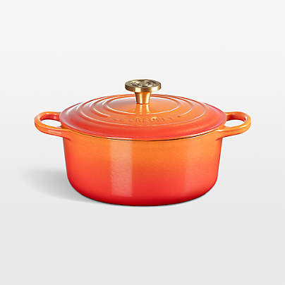 Le Creuset ® Signature 4.5-Qt. Flamme Doree Round Dutch Oven with Crucible Knob