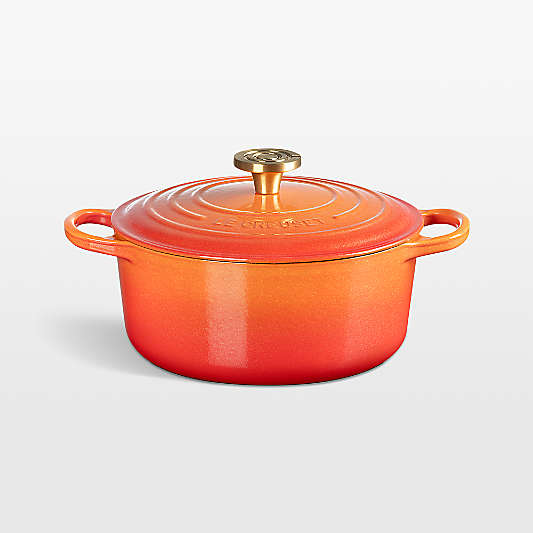 Le Creuset ® Signature 4.5-Qt. Flamme Doree Round Dutch Oven with Crucible Knob