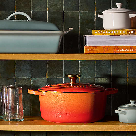 Le Creuset ® Signature 7.25-Qt. Flamme Doree Round Dutch Oven with Crucible Knob