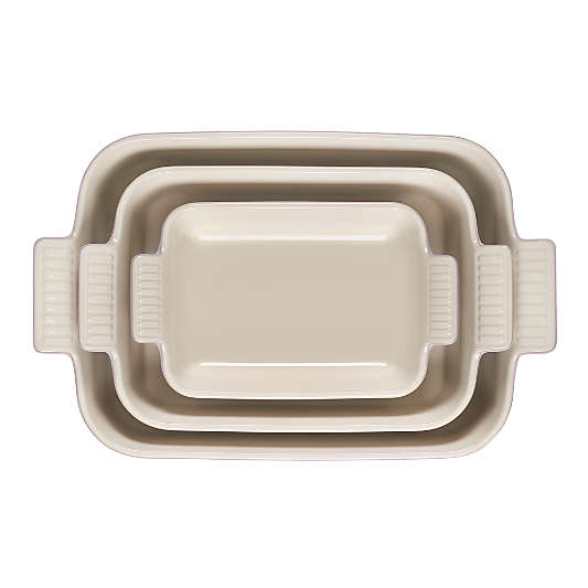 Le Creuset ® Heritage Shallot Stoneware 3-Piece Rectangular Baking Dishes Set