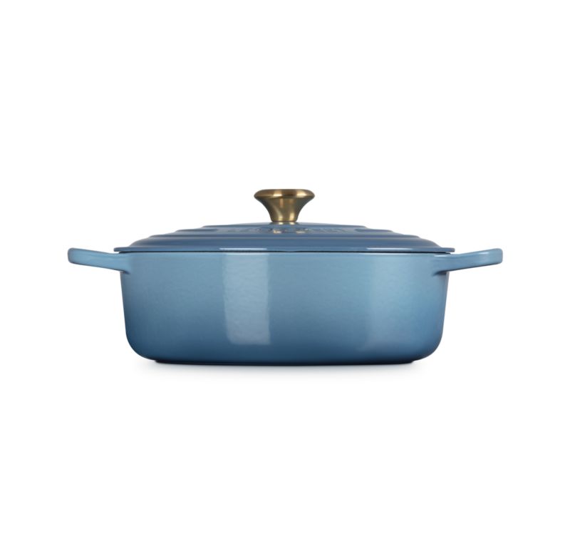 Le Creuset ® Signature 6.4L/6.75-Qt Chambray Enameled Cast Iron Round Wide Oven - image 4 of 6