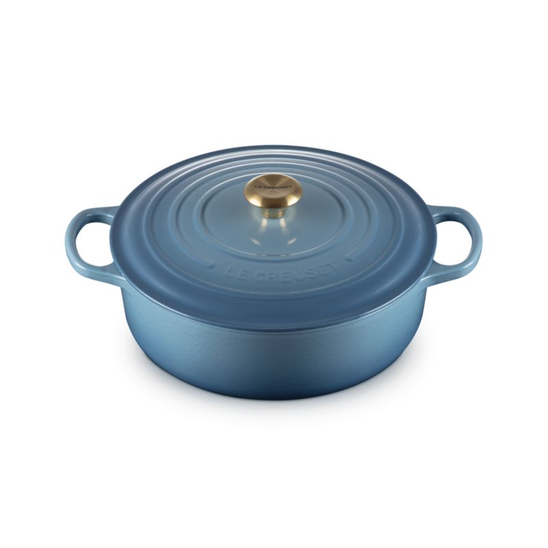 Le Creuset ® Signature 6.4L/6.75-Qt Chambray Enameled Cast Iron Round Wide Oven - image 5 of 6