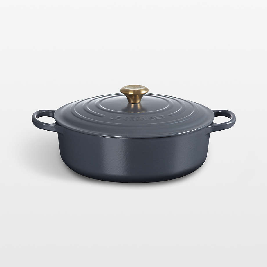 Le Creuset Graphite 6.75-Qt. Round Wide Dutch Oven + Reviews | Crate ...