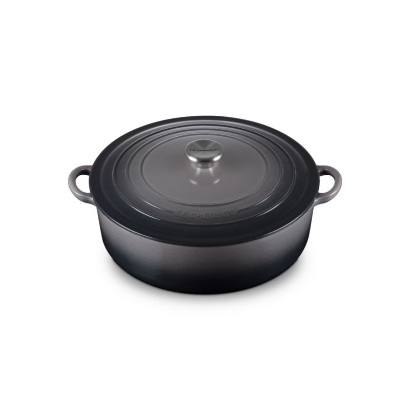 Le Creuset Oyster 6.75-Qt. Round Wide Dutch Oven + Reviews | Crate & Barrel