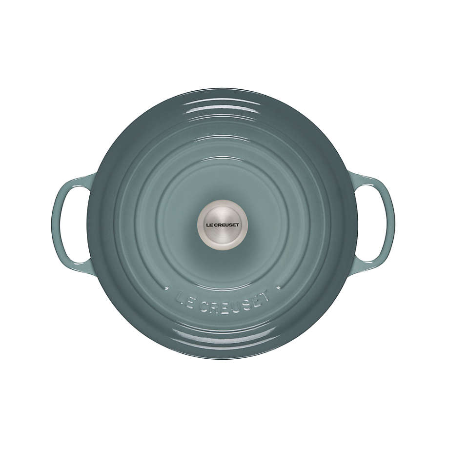 Le Creuset Sea Salt 6.75-Qt. Round Wide Dutch Oven + Reviews | Crate & Barrel