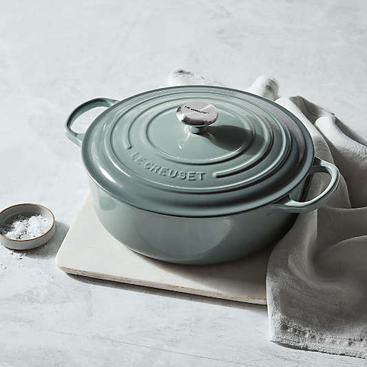 Le Creuset ® Signature 6.75-Qt. Sea Salt Enameled Cast Iron Round Wide Dutch Oven