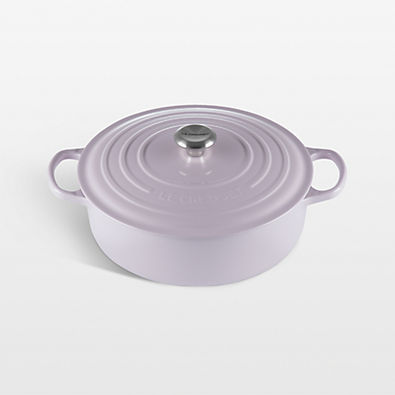 View Le Creuset ® Signature 6.75-Qt. Shallot Enameled Cast Iron Wide Dutch Oven details