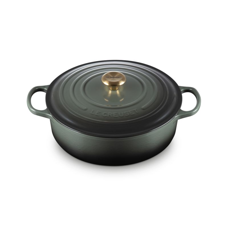 Le Creuset Thyme 6.75-Qt. Round Wide Dutch Oven | Crate & Barrel Canada